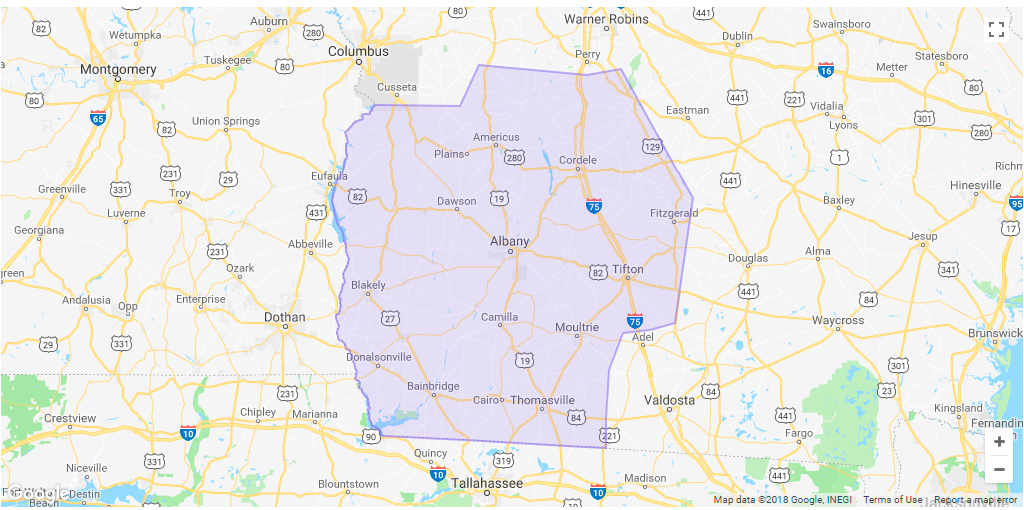 Lyft Albany Area Coverage map