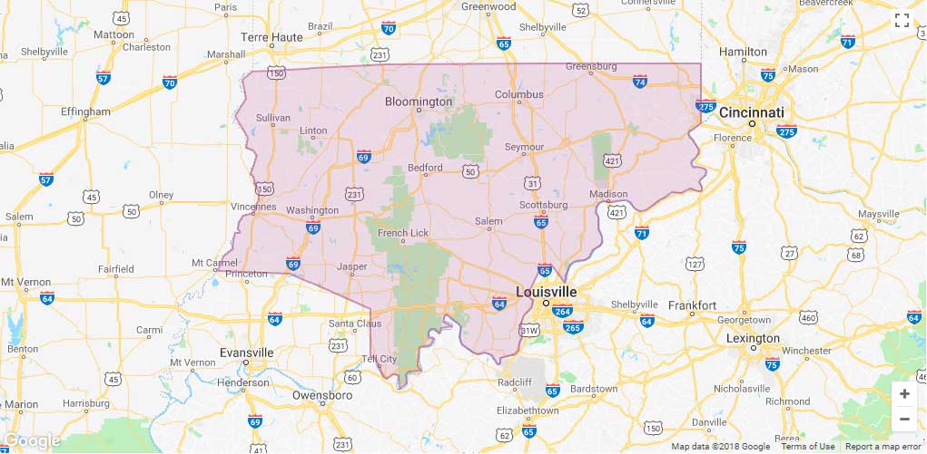 Lyft Bloomington Coverage map