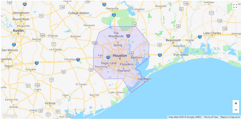 Lyft Houston Coverage map