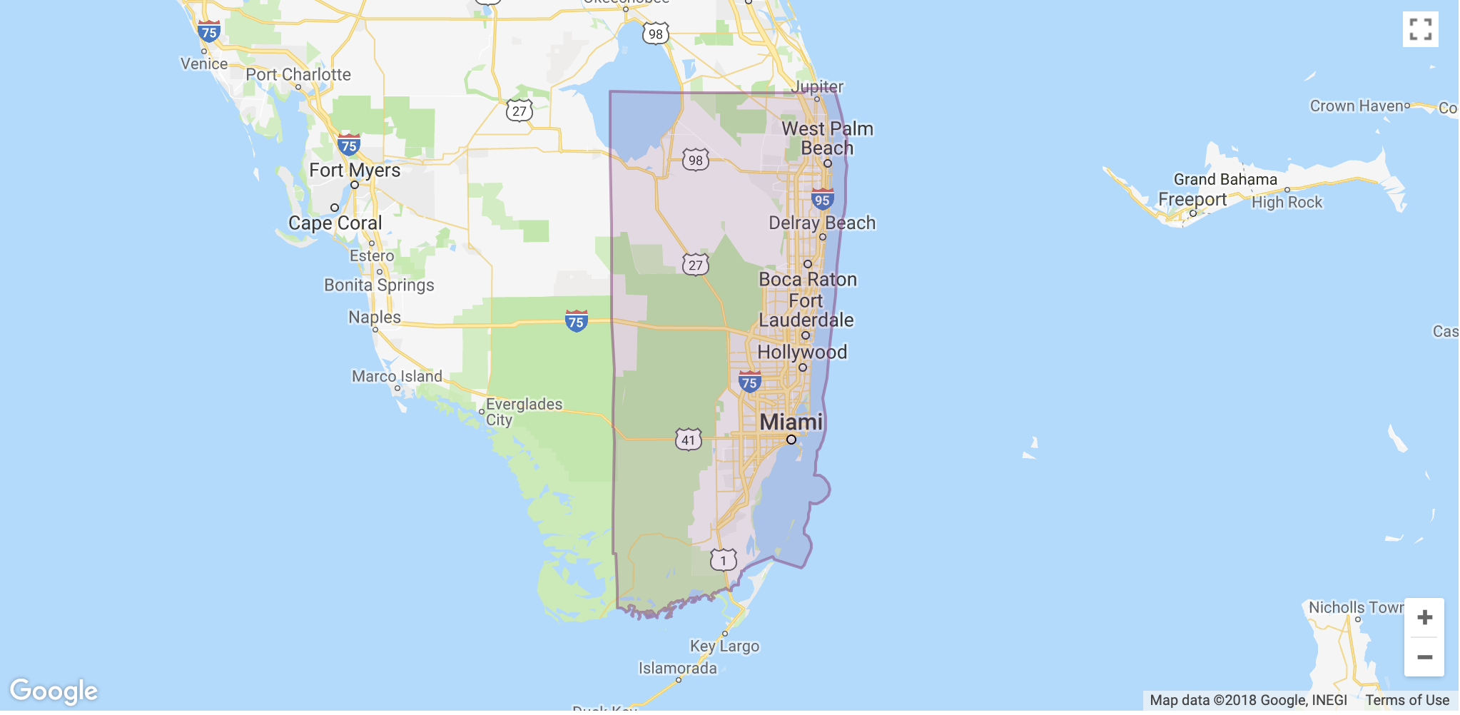 Lyft Miami Coverage map
