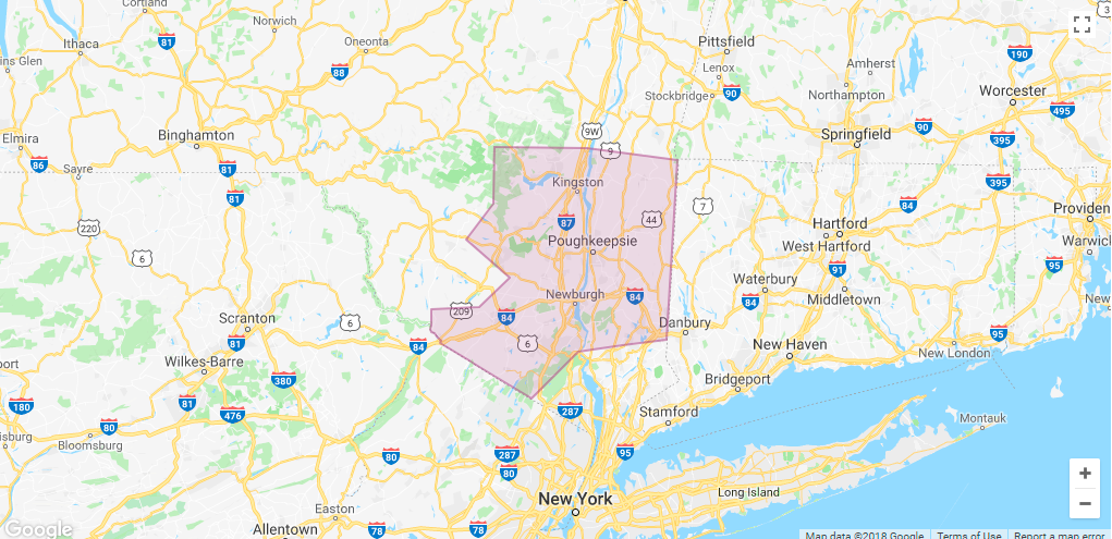 Lyft Mid-Hudson Area Coverage map