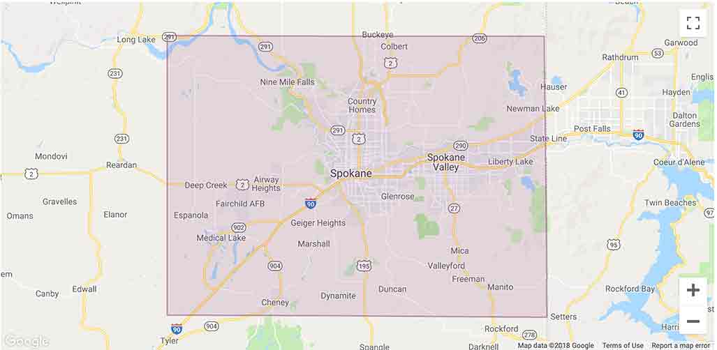 Lyft Spokane Coverage map