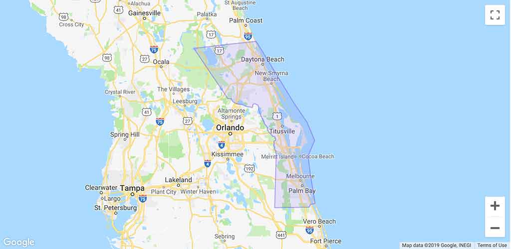Lyft Daytona Beach Coverage map