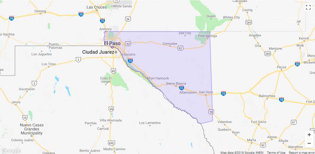 Lyft El Paso Coverage map