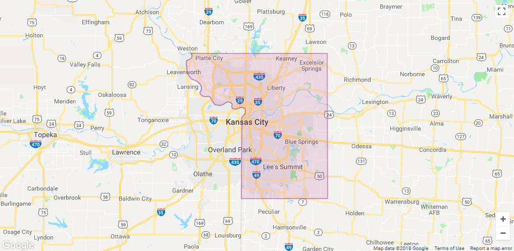 Lyft Kansas City Coverage map