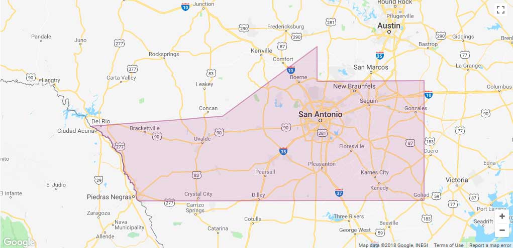 Lyft San Antonio Coverage map