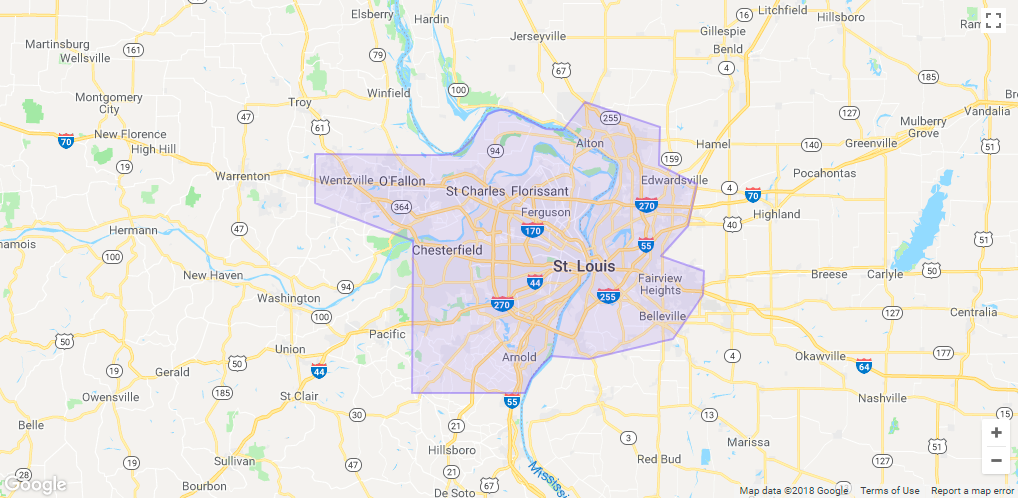 Lyft St. Louis Coverage map